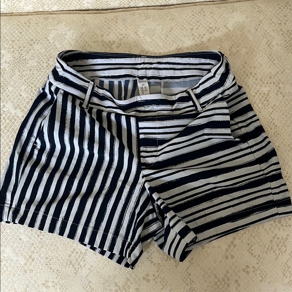 Spanx SunShine 5” Striped Navy and White Women's Shorts (S) - Picture 3 of 8